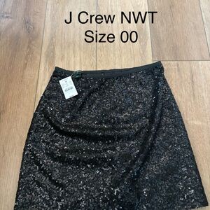 J. Crew Sparkling Black Sequin Pencil Skirt